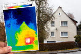 detached house and thermography